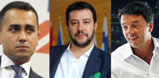 Di Maio, Salvini e Renzi fonte foto: collage da biografieonline.it
