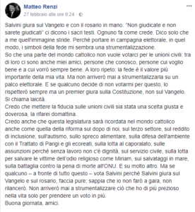 Uno dei (tanti) post lunghi di Matteo Renzi